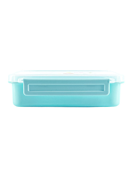 Topper rectangular con tapa transparente y cuchara para almacenar diferentes alimentos