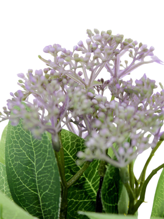 Planta skimmia artificial decorativa con maceta en colores varios