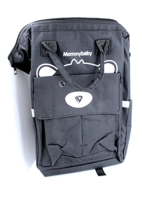 Mochila pañalera "mommy baby" con diseño de oso colores varios 1 pieza