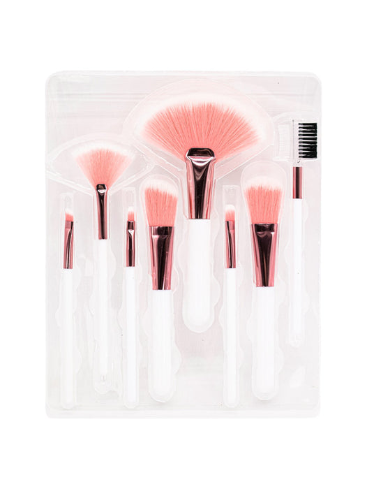 Set de brochas de maquillaje en colores varios 8 piezas para un look unico