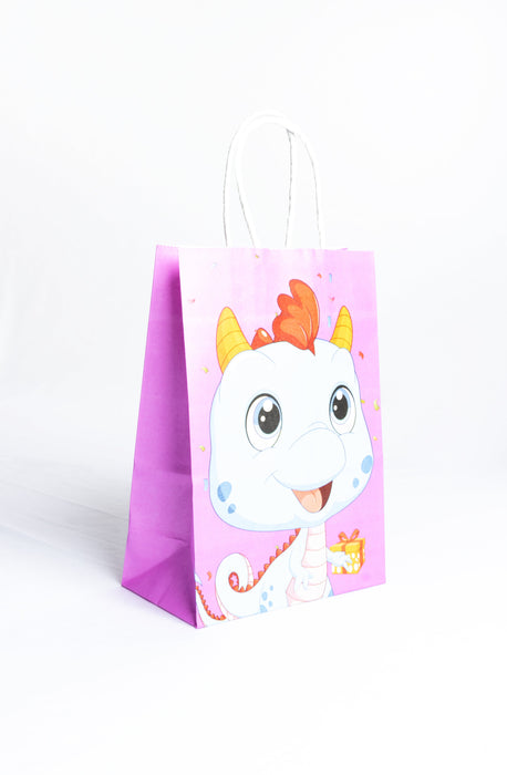 Paquete de bolsas para regalo colores varios diseño bebé dragón