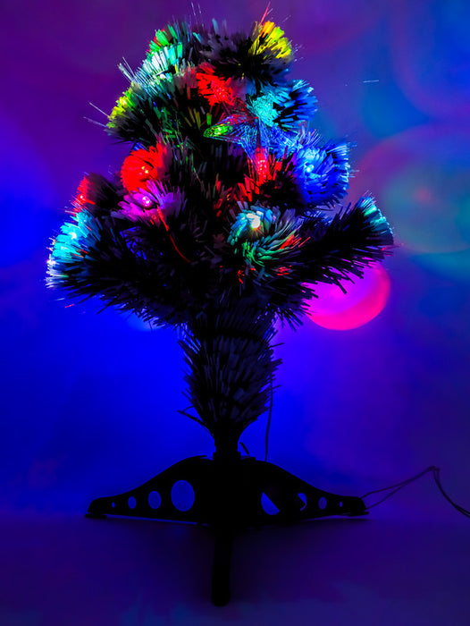 Arbol artificial escarchado con 30 luces led de colores para esta navidad