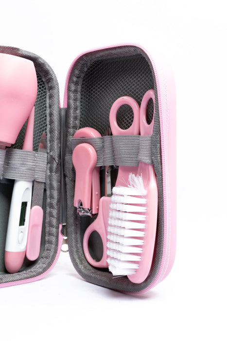 Kit de cuidado para bebe con estuche colores varios 9 piezas.