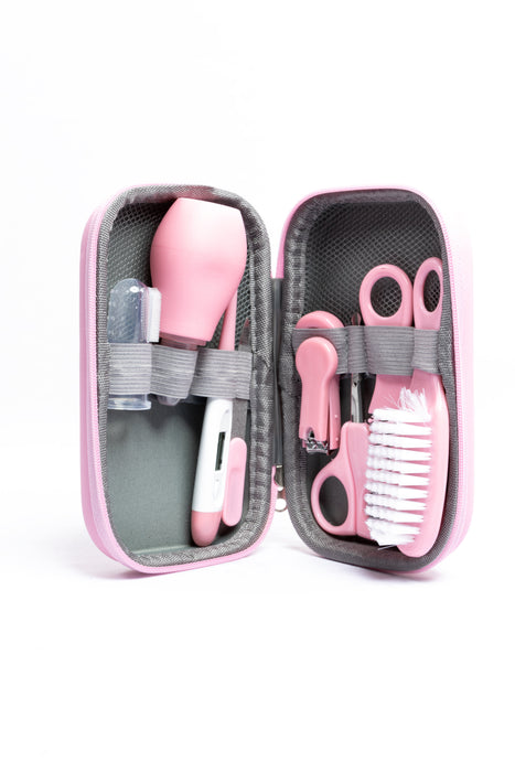 Kit de cuidado para bebe con estuche colores varios 9 piezas.