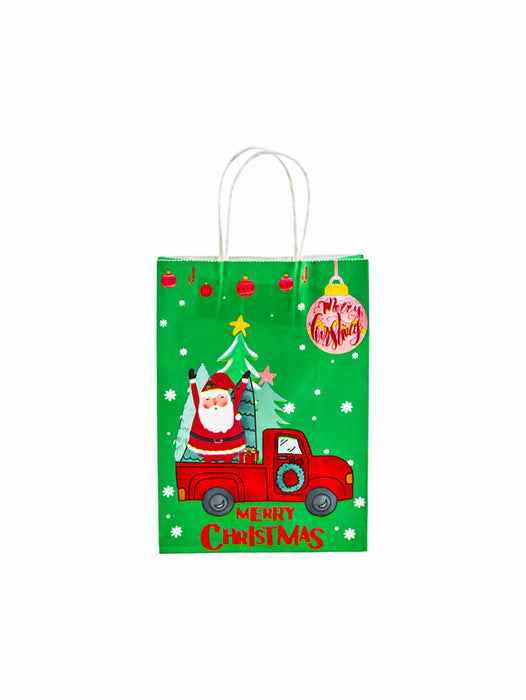 Paquete de 12 bolsas de papel decoradas con estampados de navidad para todos tus obsequios