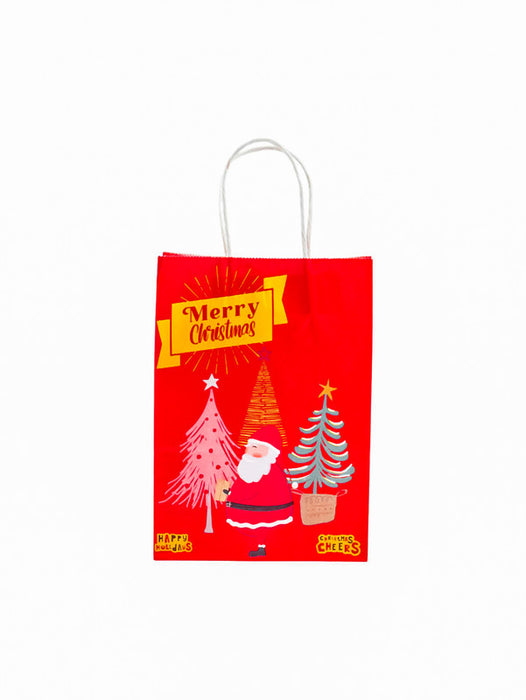 Paquete de 12 bolsas de papel decoradas con estampados de navidad para todos tus obsequios