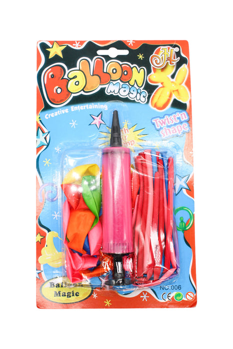 Kit para fiesta con bomba y globos de látex de distintos tamaños colores surtidos