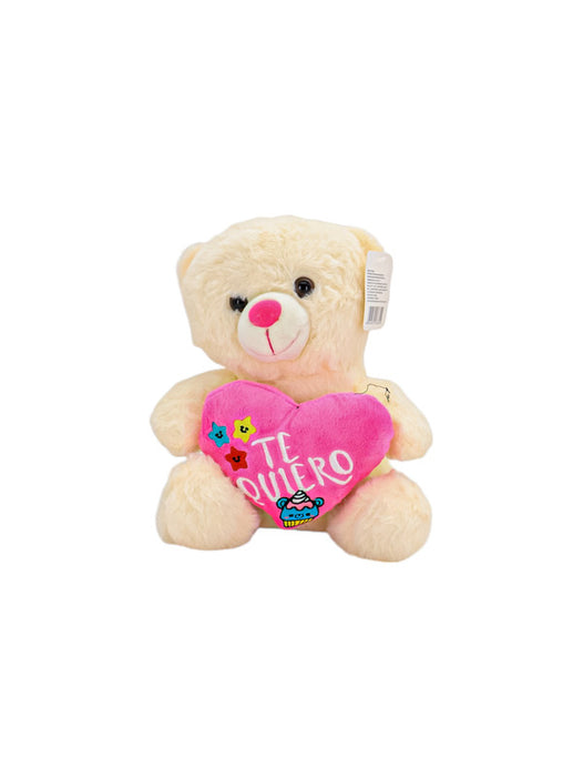 Peluche de osito adorable con corazon de frase te quiero en colores varios ideal para obsequiar