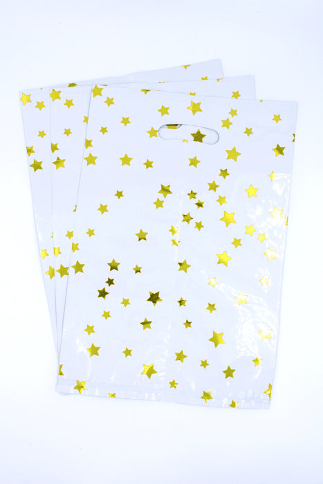 Paquete de bolsas para dulces decoradas con estrellas para fiesta bolsa con 10 piezas