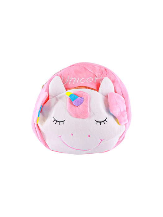 Mochila de cara de unicornio durmiendo en colores varios.