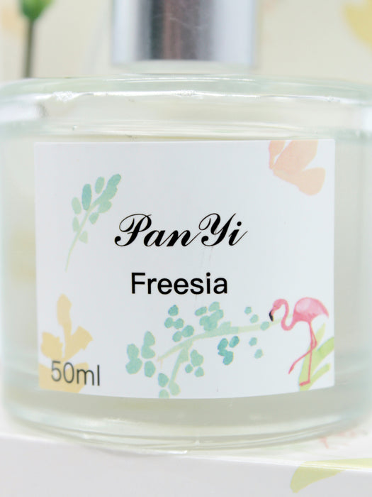 Frasco aromatizante para el hogar con distintos aromas y decoración de flor de tela