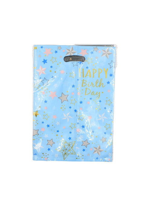 Paquete de 10 bolsas de aluminio para dulces con frase happy birthday en colores varios