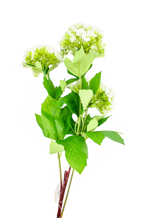 Flor artificial de hortensia de tela con tallo largo de plástico en colores varios para decoración