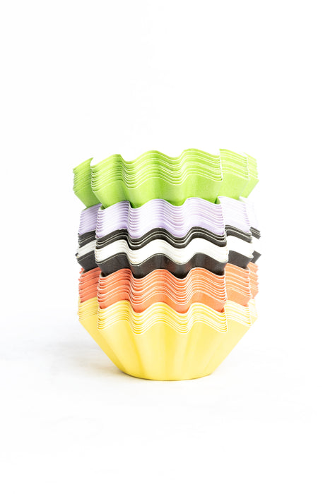 Paquete de capacillos para cupcake colores varios diseño liso para horneado prolongado