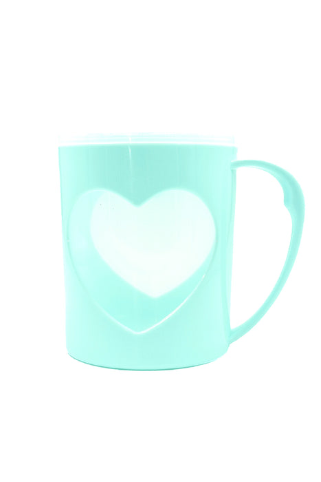 Taza de plástico para cepillo de dientes con diseño de corazón colores varios