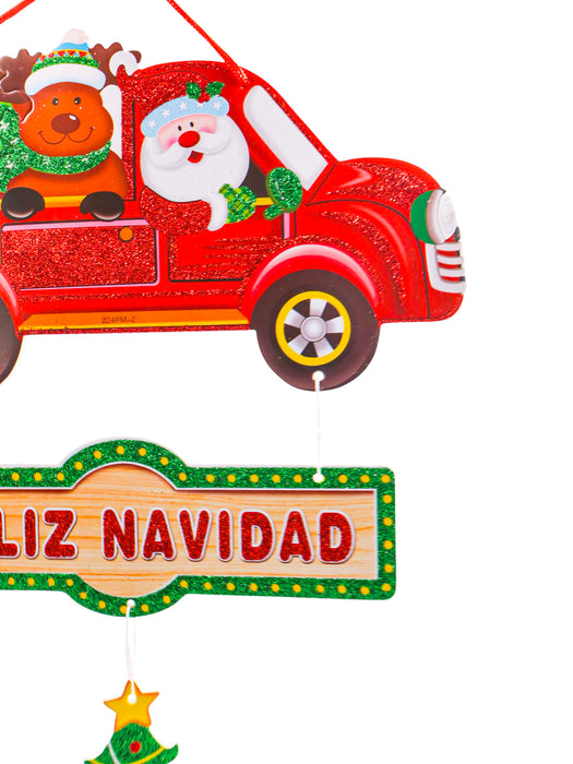 Adorno decorativo colgante navideño con diamantina diferentes diseños