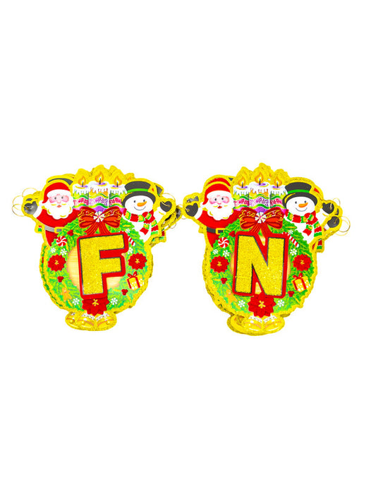 Tira decorativa colgante con frase de feliz navidad en varios modelos perfecta para entradas