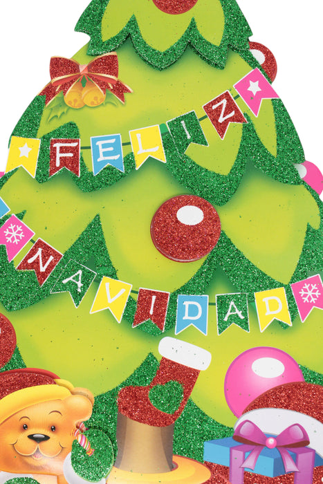 Adorno decorativo navideño en colores vibrantes diseños varios