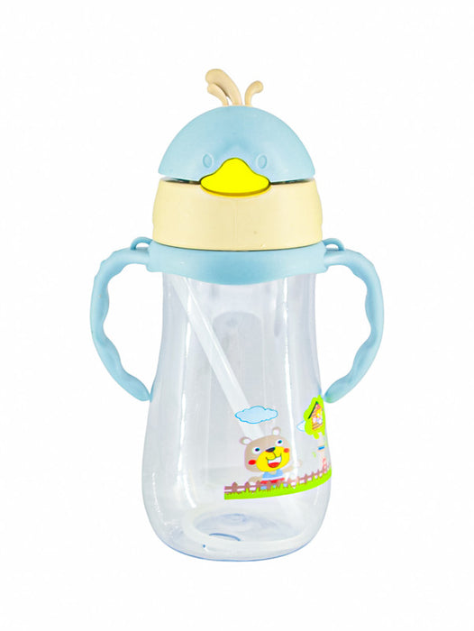 Botella con asas para infantes con modelo de pingüino en colores pastel varios