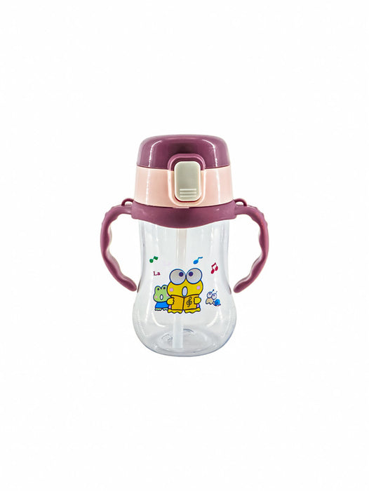 Vaso entrenador para bebé con popote de silicona en colores varios