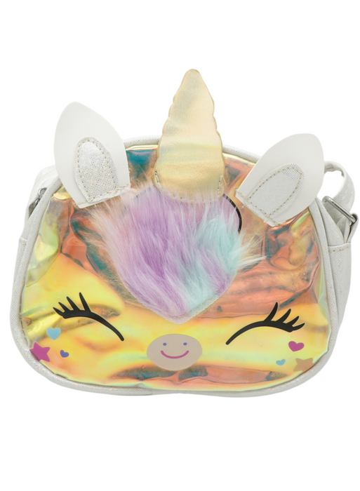 Bolsa pequeña de unicornio en colores metalicos varios