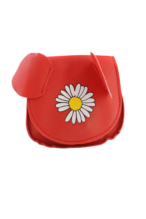 Monedero con figura de flor y con correa en colores varios