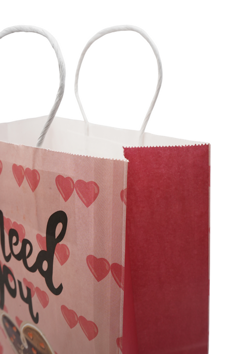 Paquete de 12 piezas bolsa de regalo de papel diseño oso en blanco o rosa