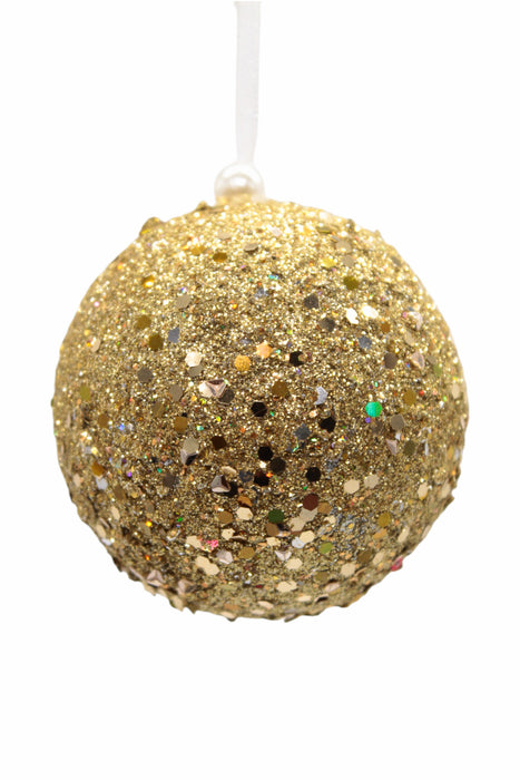 Esfera navideña con diamantina y lentejuelas en unicel brillo y elegancia para tu árbol de navidad colores varios