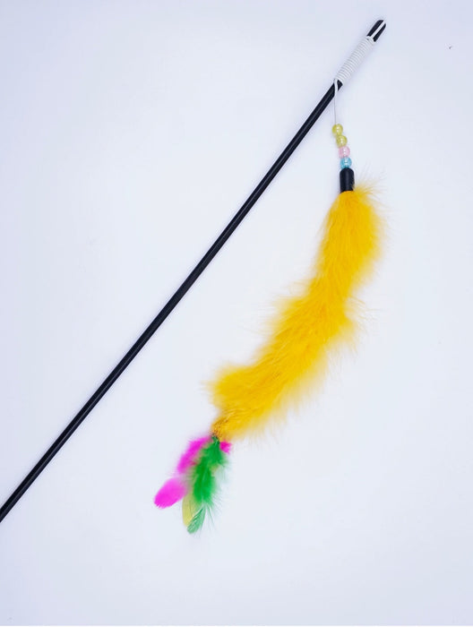 Juguete para gato con diseño de plumas para recreacion con la mascota