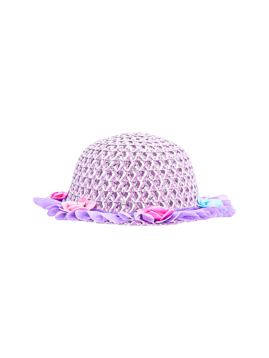 Sombrero para sol decorado con flores ideal para infantes en colores varios