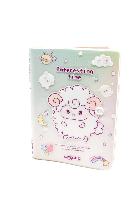 Cuaderno de notas plastificado super cute con hojas decoradas