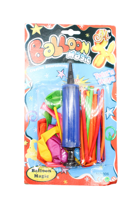 Kit para fiesta con bomba y globos de látex de distintos tamaños colores surtidos