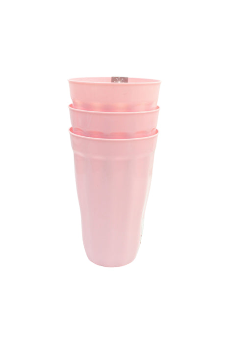 Vasos de plástico grandes en colores sólidos versátil para todo tipo de eventos 3 piezas