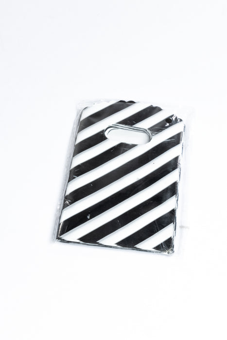 Paquete de bolsa para dulces mini blanco y negro diseño cebra 100 piezas