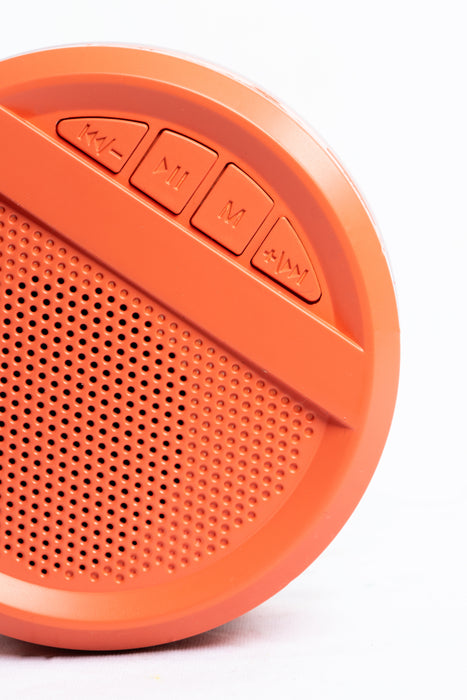 Bocina bluetooth portátil modelo tws para exteriores diseño redondo