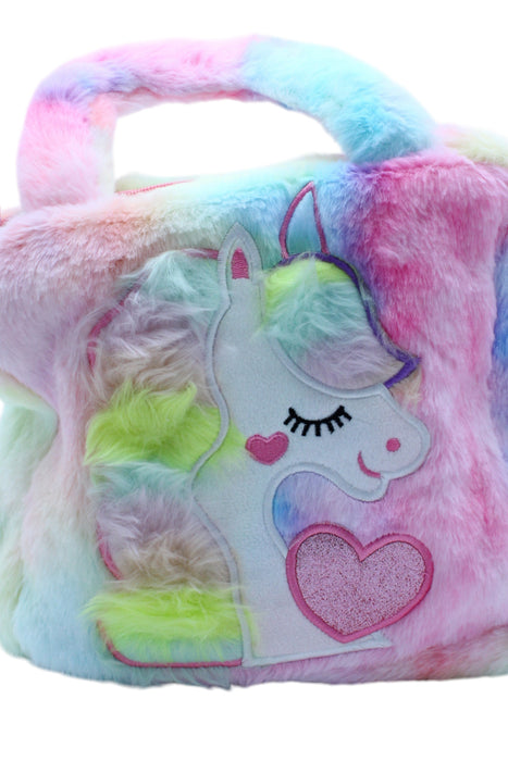 Bolso unicornio de felpa sueva y fina diseño de unicornio en colores varios