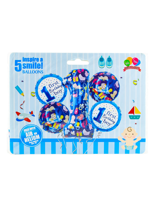 Set de globos metálicos para fiesta infantil  en color azul o rosa fácil de adornar 1 paquete