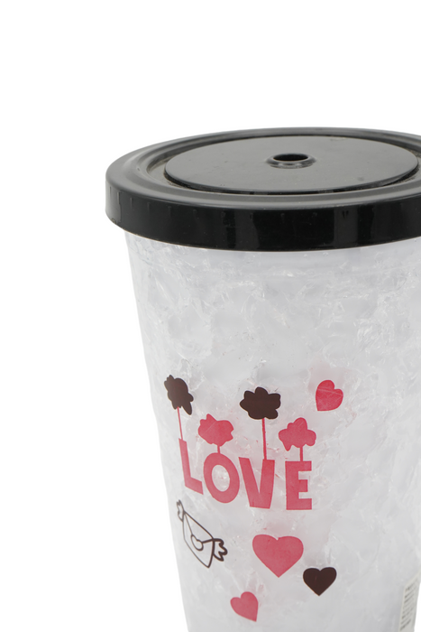 Vaso venti de gel de hielo aislado de doble capa con slogan variado