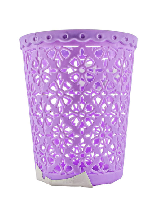 Vaso de plástico multiusos con diseño floral ideal para articulos personales