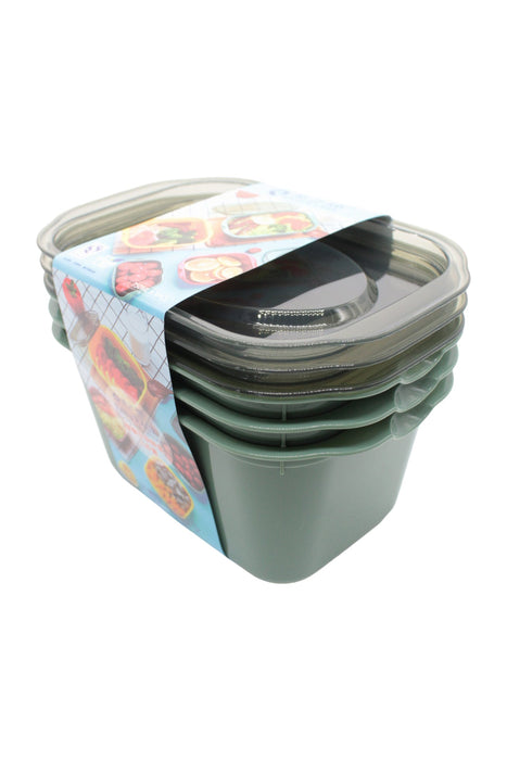 Paquete de 3 toppers de plastico resistente color solido con tapa a presion ahumada ideal para almacenamiento y organizacion