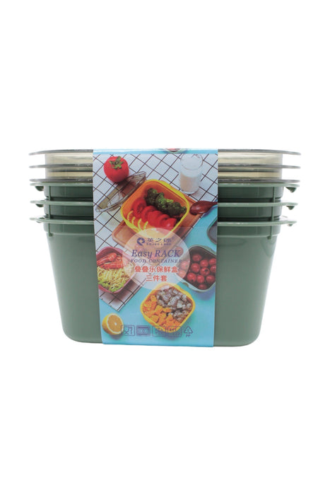 Paquete de 3 toppers de plastico resistente color solido con tapa a presion ahumada ideal para almacenamiento y organizacion