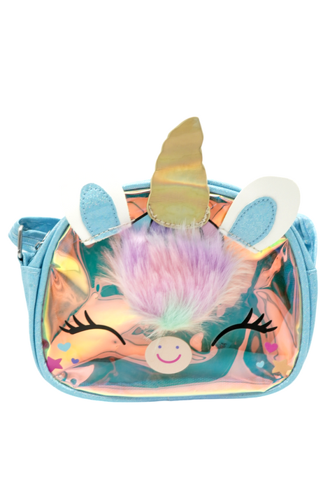 Bolsa pequeña de unicornio en colores metalicos varios