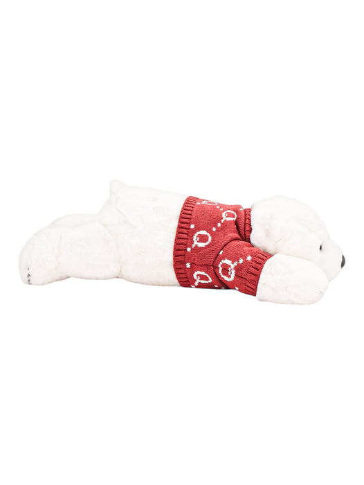 Oso polar de peluche con suéter tierno y acogedor para regalo y abrazos colores varios.