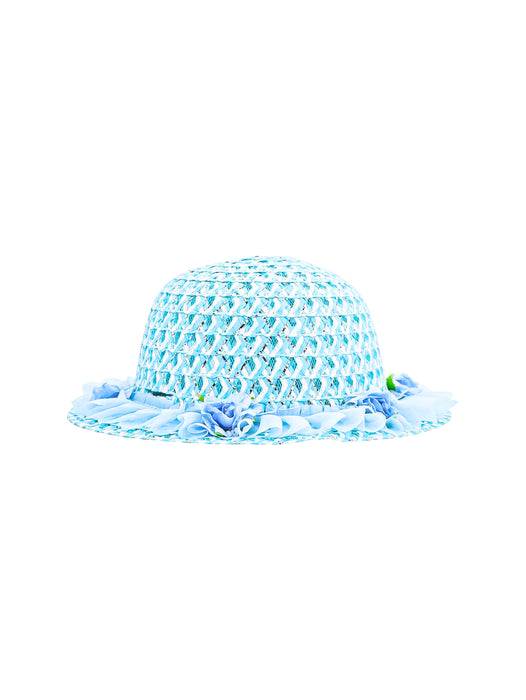 Sombrero para sol decorado con flores ideal para infantes en colores varios