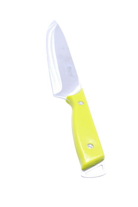 Cuchillo de cocina grande con mango de plástico y hoja de alto filo colores varios