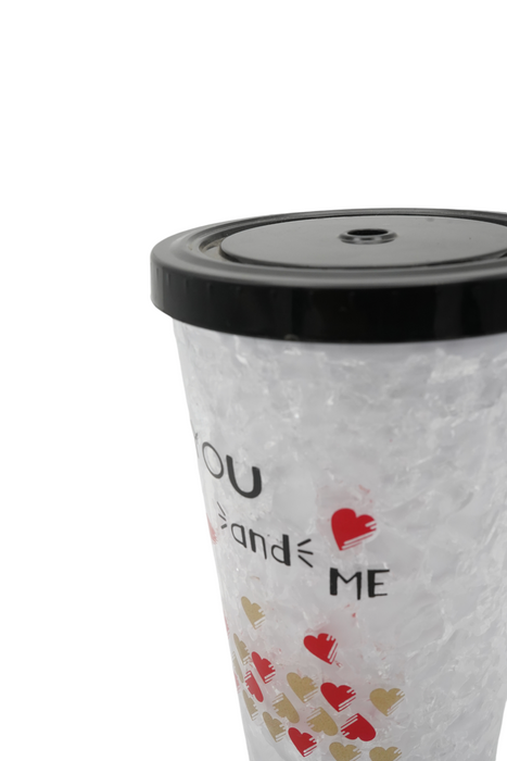 Vaso venti de gel de hielo aislado de doble capa con slogan variado