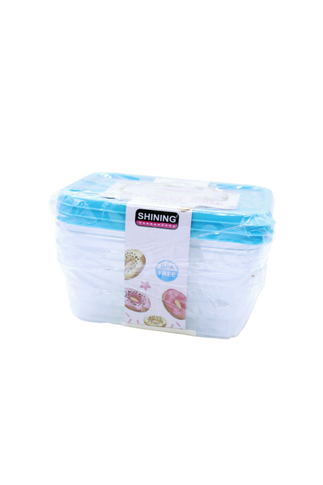 Set de tuppers pequeños de plastico con tapa de presion para conservacion de alimentos para uso en microondas