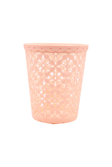 Canasta multiusos con un estilo de vaso y un diseño floral en colores varios