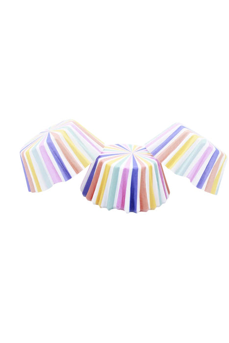 Paquete de capacillos mini diseño arcoiris para hornear cupcakes y otros postres