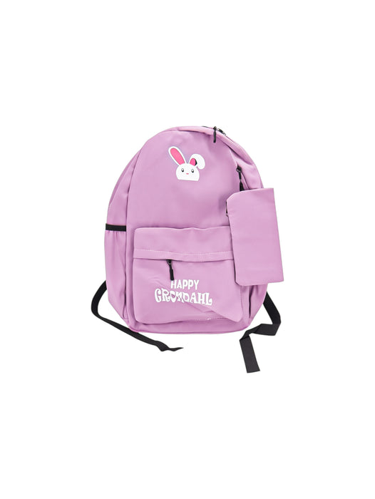 Mochila happy grondahl con estampado de conejo en colores varios incluye lapicera de tela